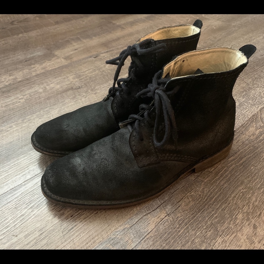 Bed Stu Cobbler Series boot - Black Suede